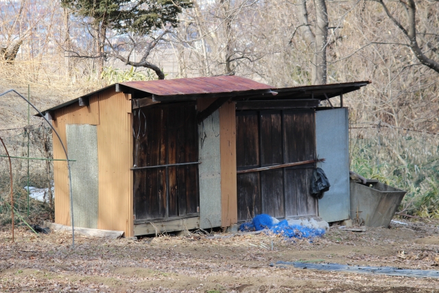 岡山　小屋　解体